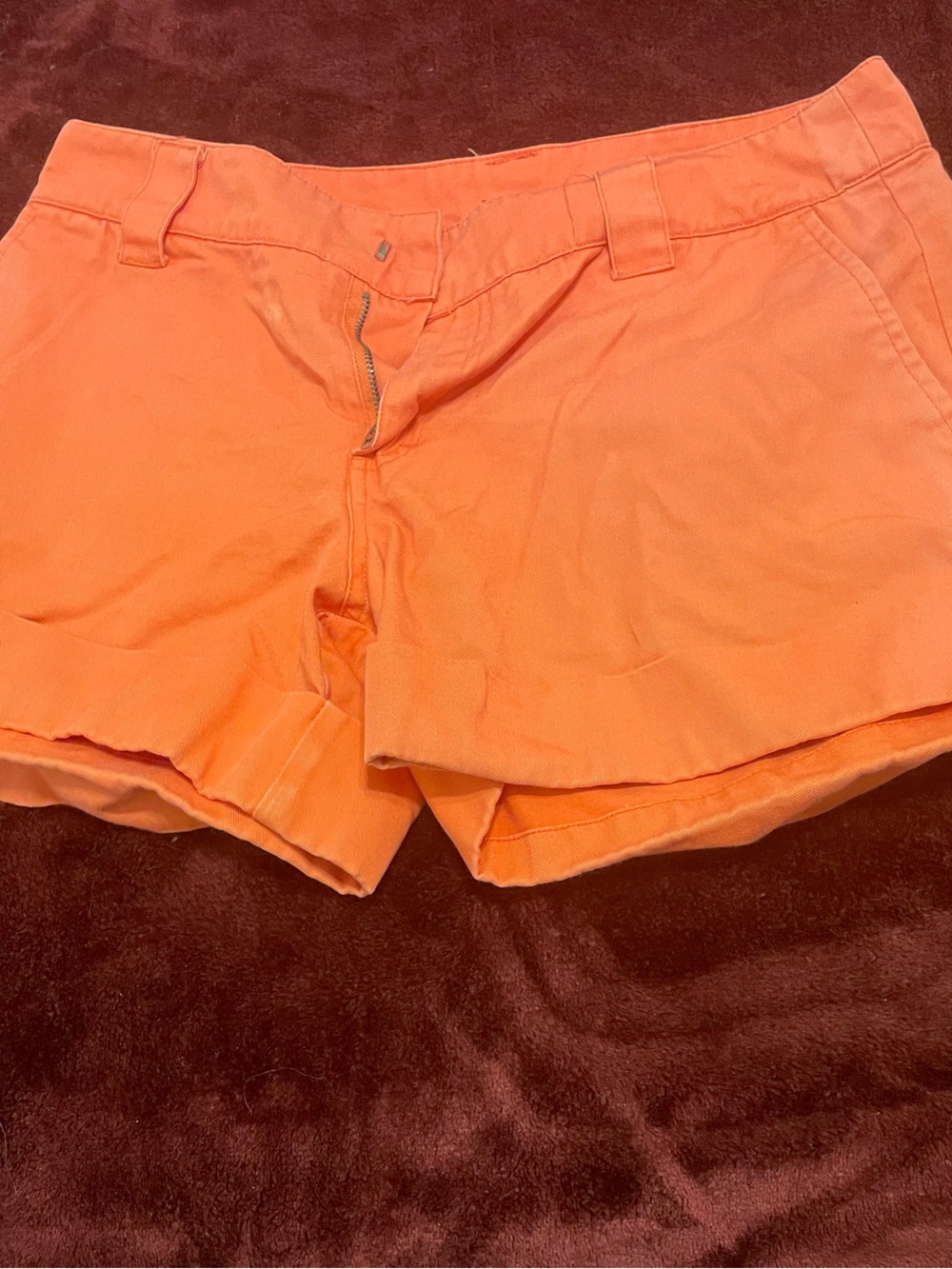 Hurley Women's High-Waist Orange Shorts